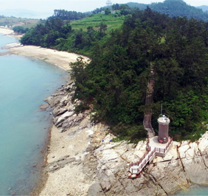 외달도 해변 산책 데크