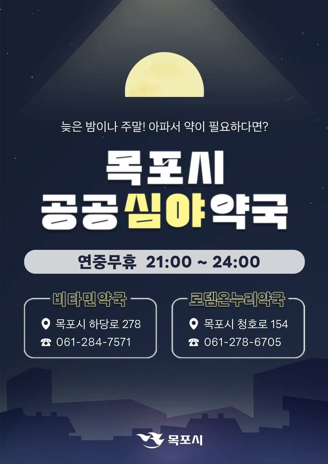 관내 공공심야약국 현황