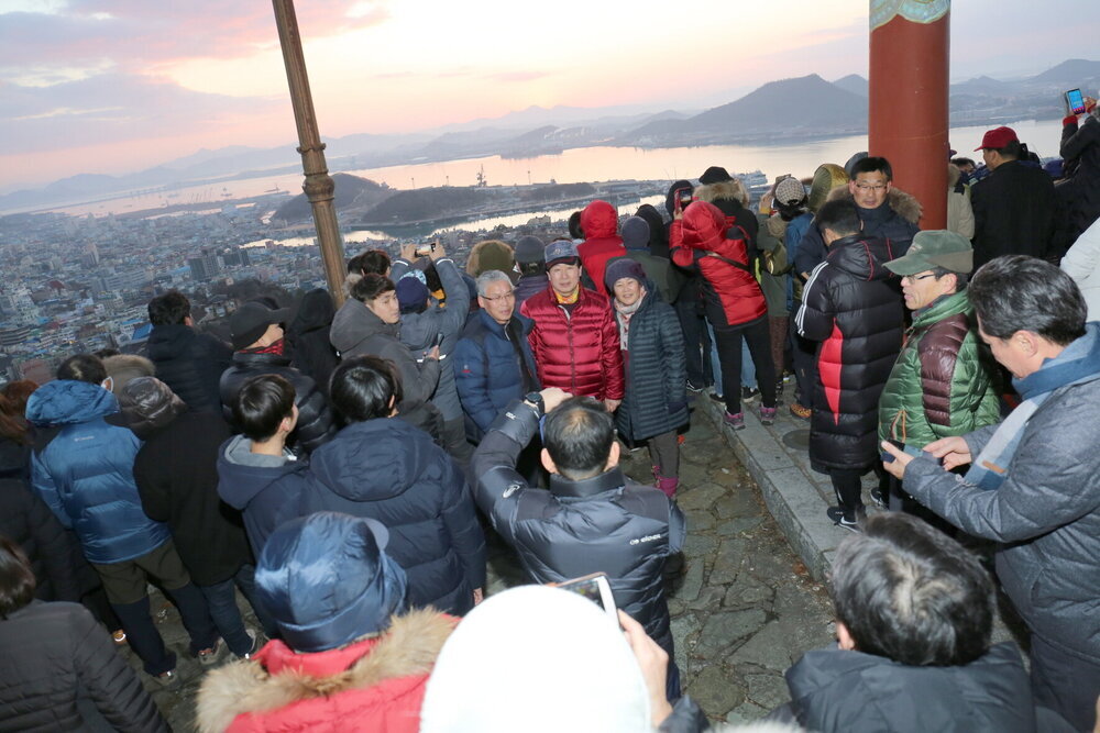 박홍률 목포시장과 찍은 사진.