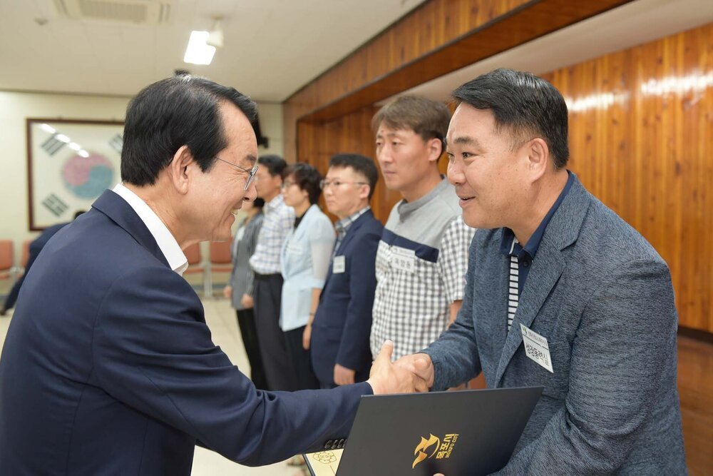 08월 정례조회 전화친절도 시상