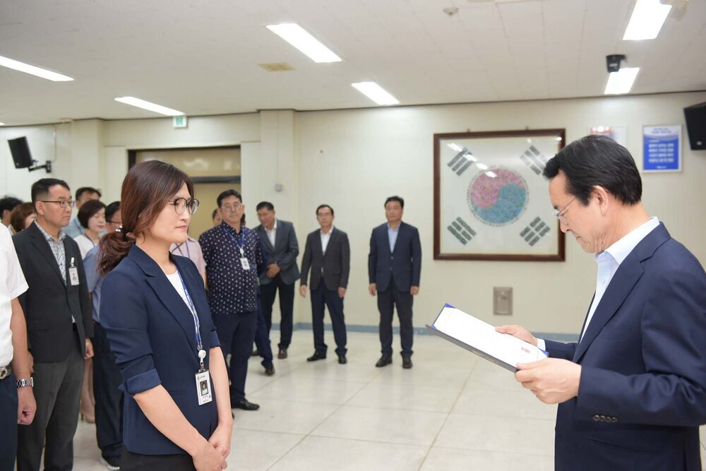 2018년08월13일 5급이하 정기인사 임용장 교부식